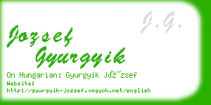 jozsef gyurgyik business card